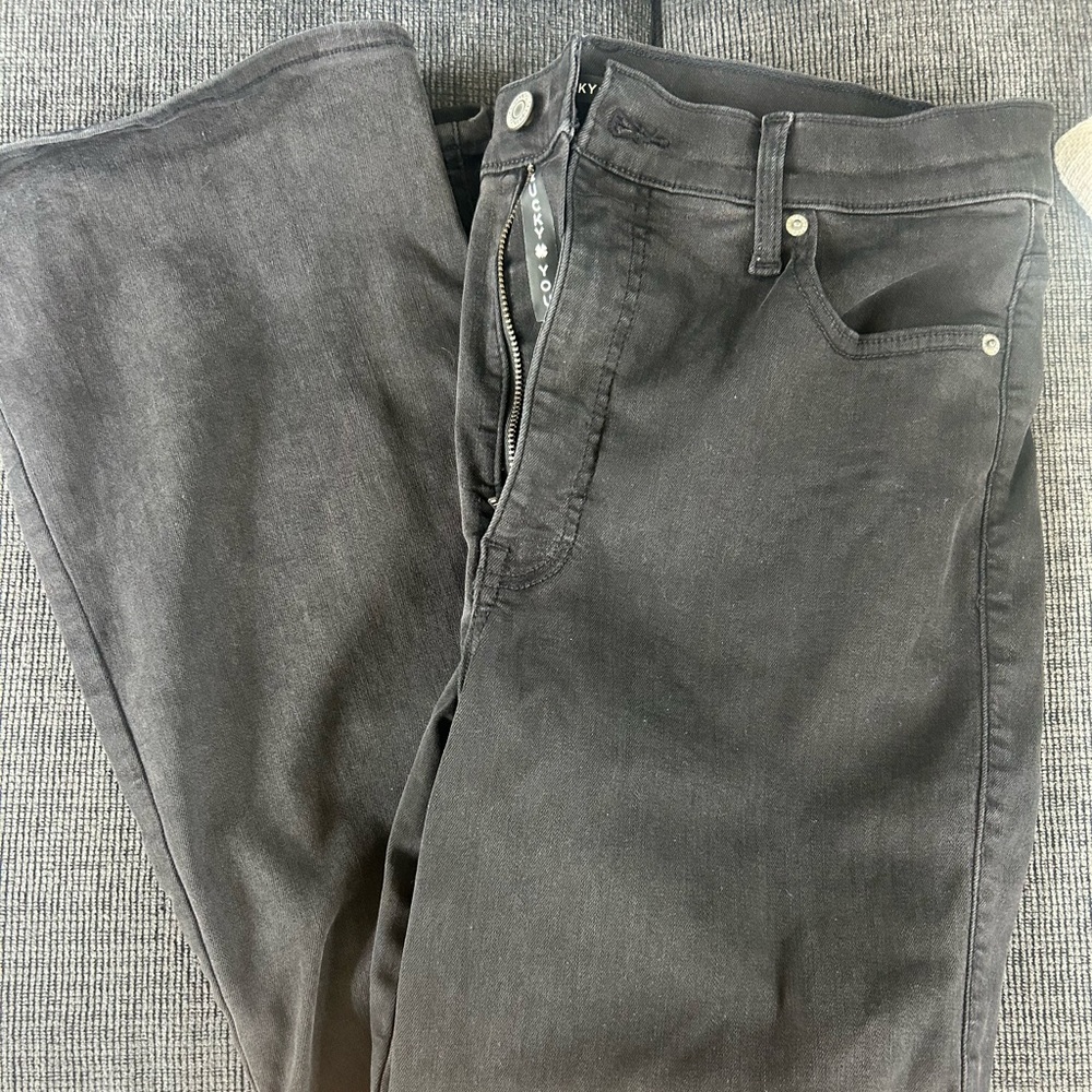 Lucky Brand Black Jeans with Red Interior Logo